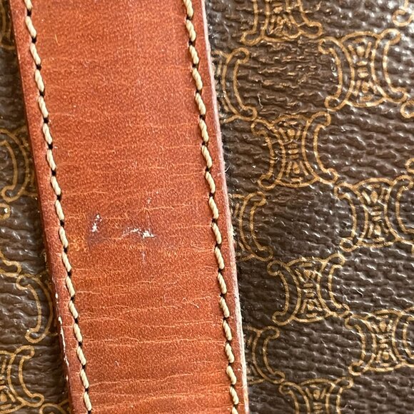 Celine Vintage Macadam Coated Canvas Duffle Bag - Brown - Preowned - Picture 8 of 16